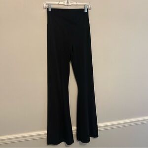 Aerie Real Me High Rise Flare Black Legging Pants Sz L Large
